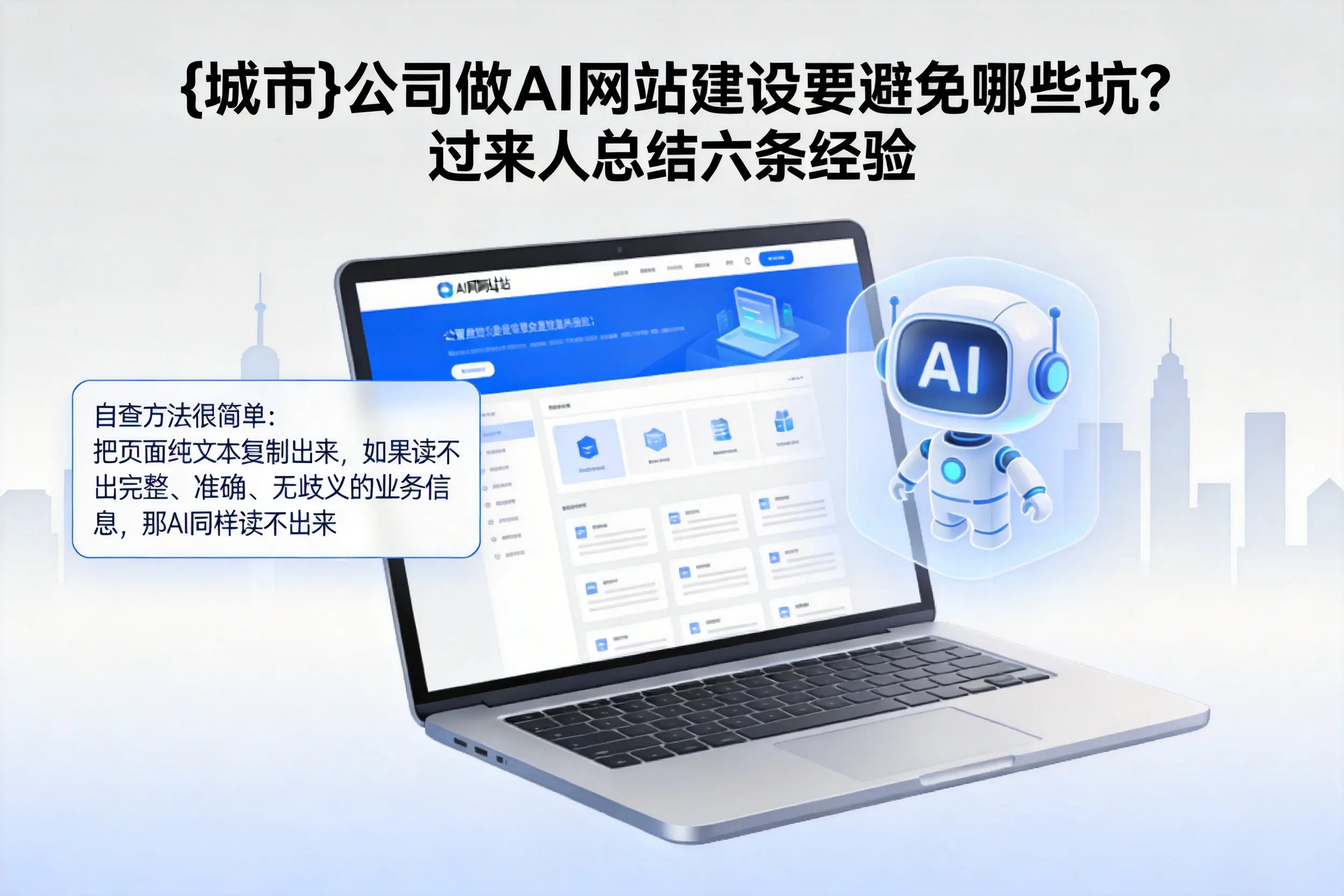 博尔塔拉公司做AI网站建设要避免哪些坑？过来人总结六条经验
