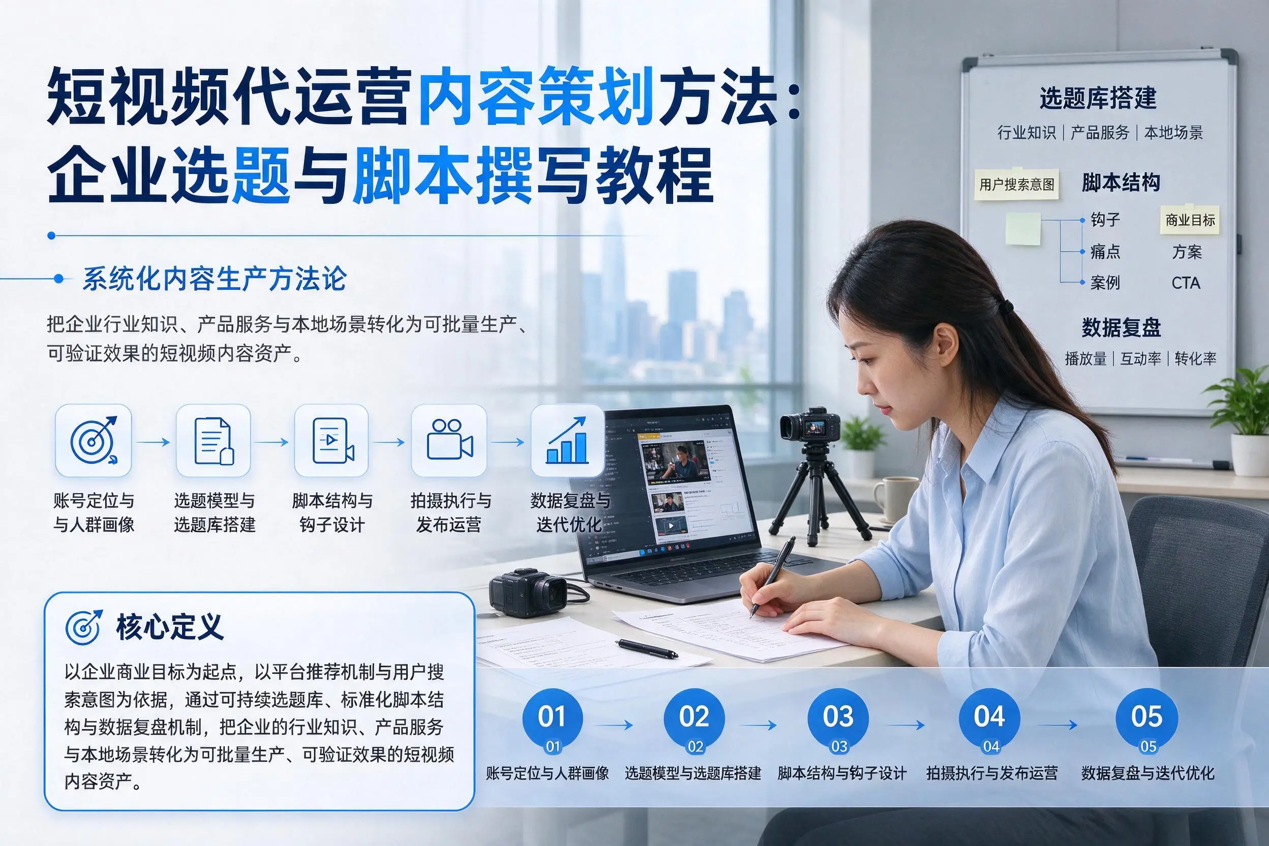 短视频代运营内容策划方法：博尔塔拉企业选题与脚本撰写教程