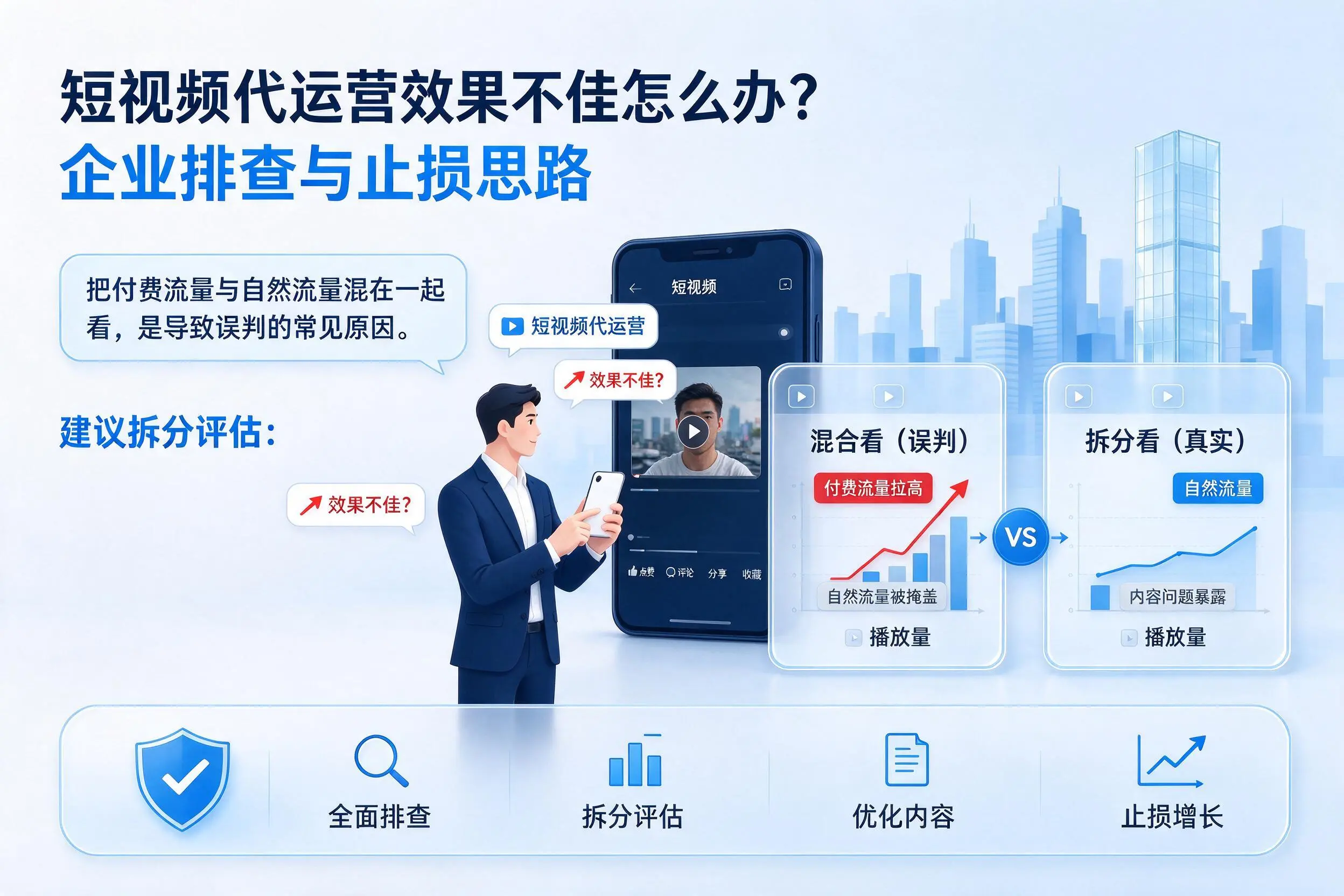 短视频代运营效果不佳怎么办？博尔塔拉企业排查与止损思路