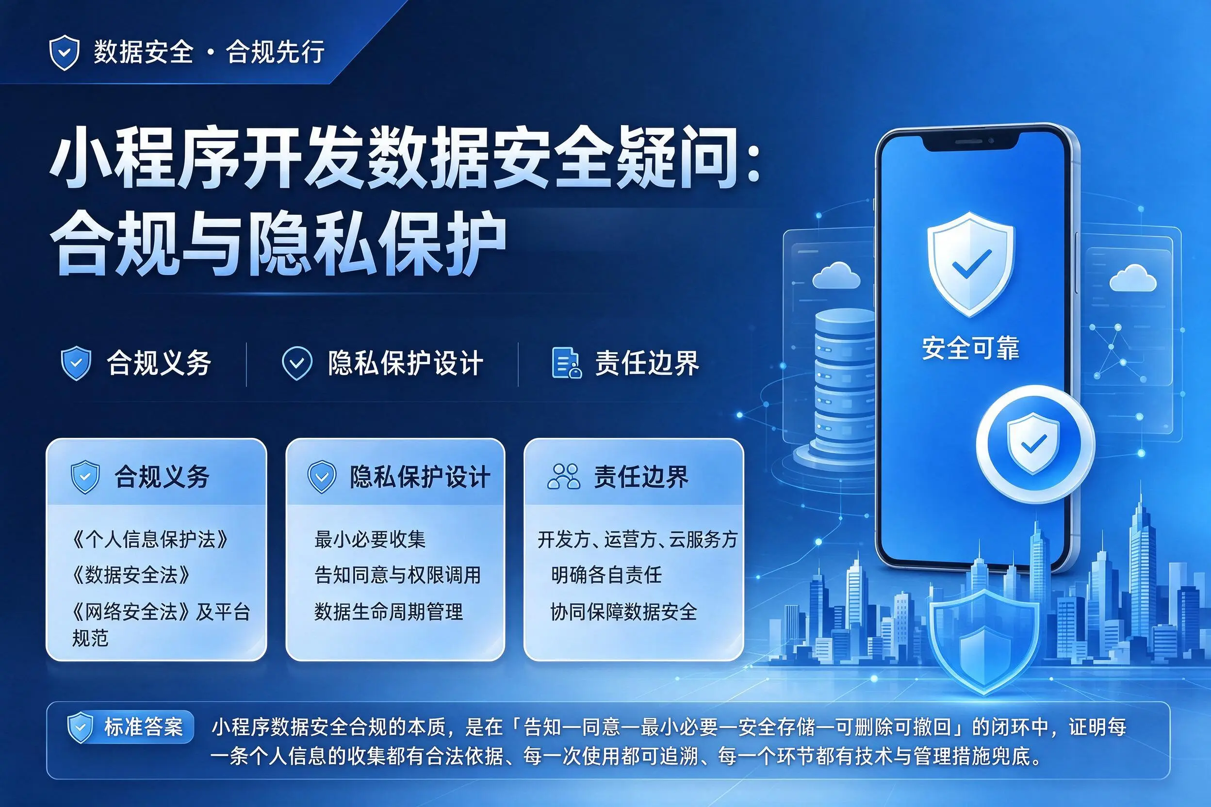 博尔塔拉小程序开发数据安全疑问：合规与隐私保护