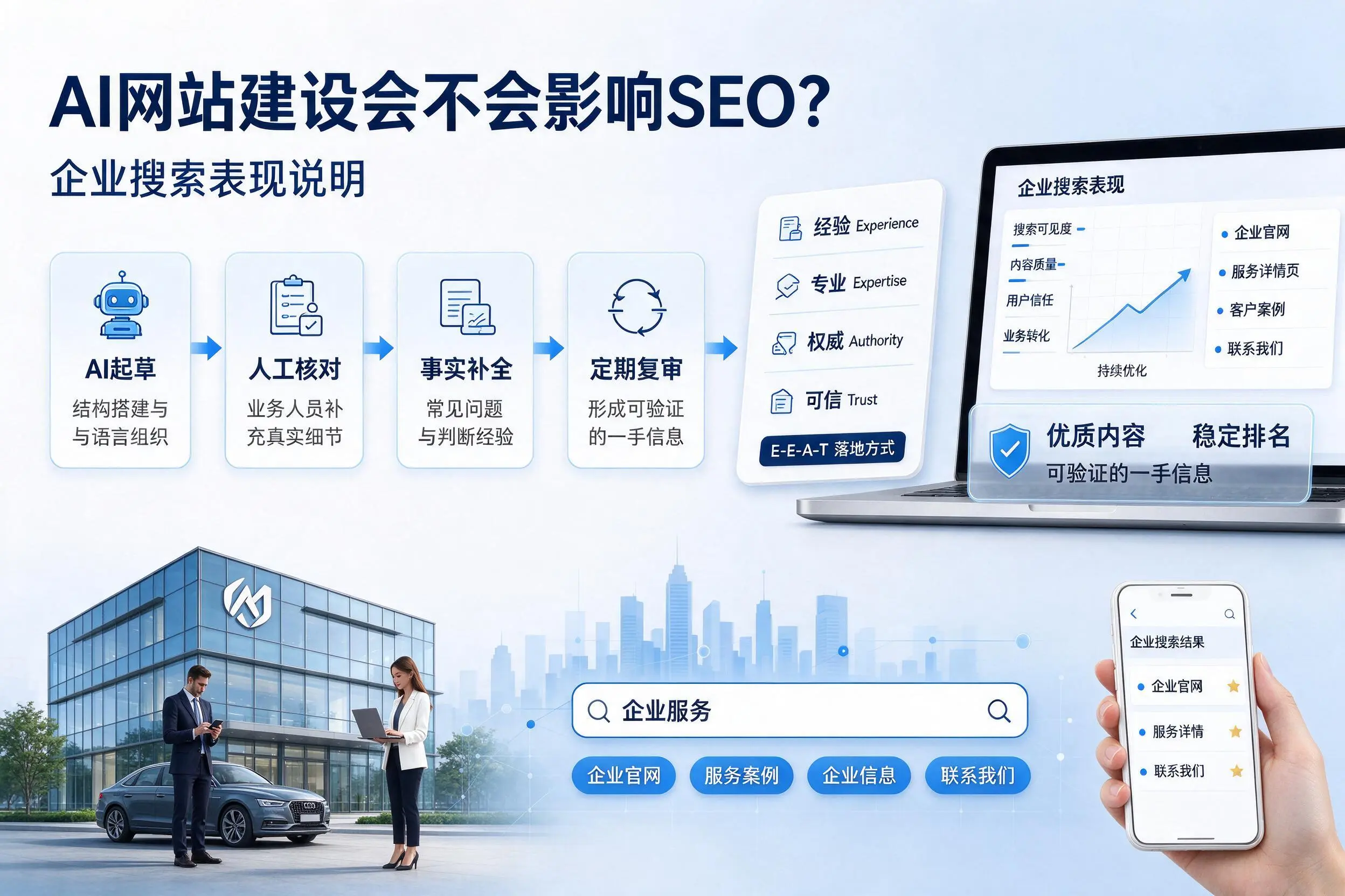 AI网站建设会不会影响SEO？博尔塔拉企业搜索表现说明