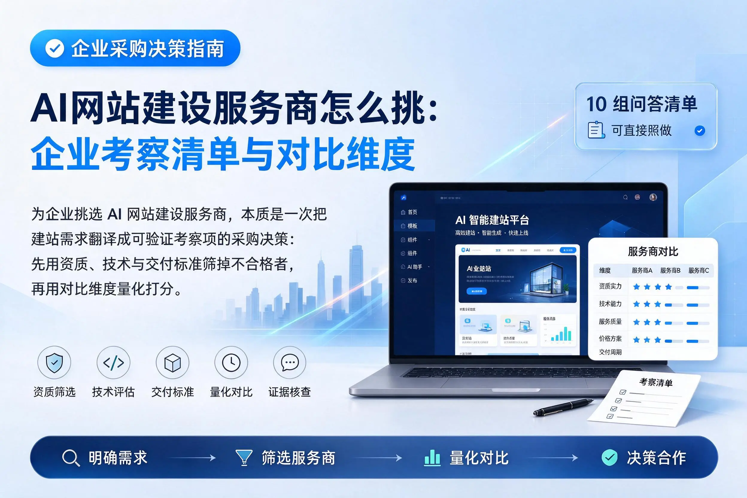 AI网站建设服务商怎么挑：博尔塔拉企业考察清单与对比维度