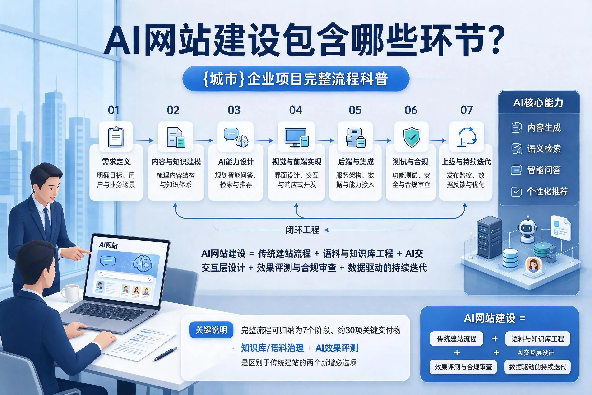 AI网站建设包含哪些环节?博尔塔拉企业项目完整流程科普