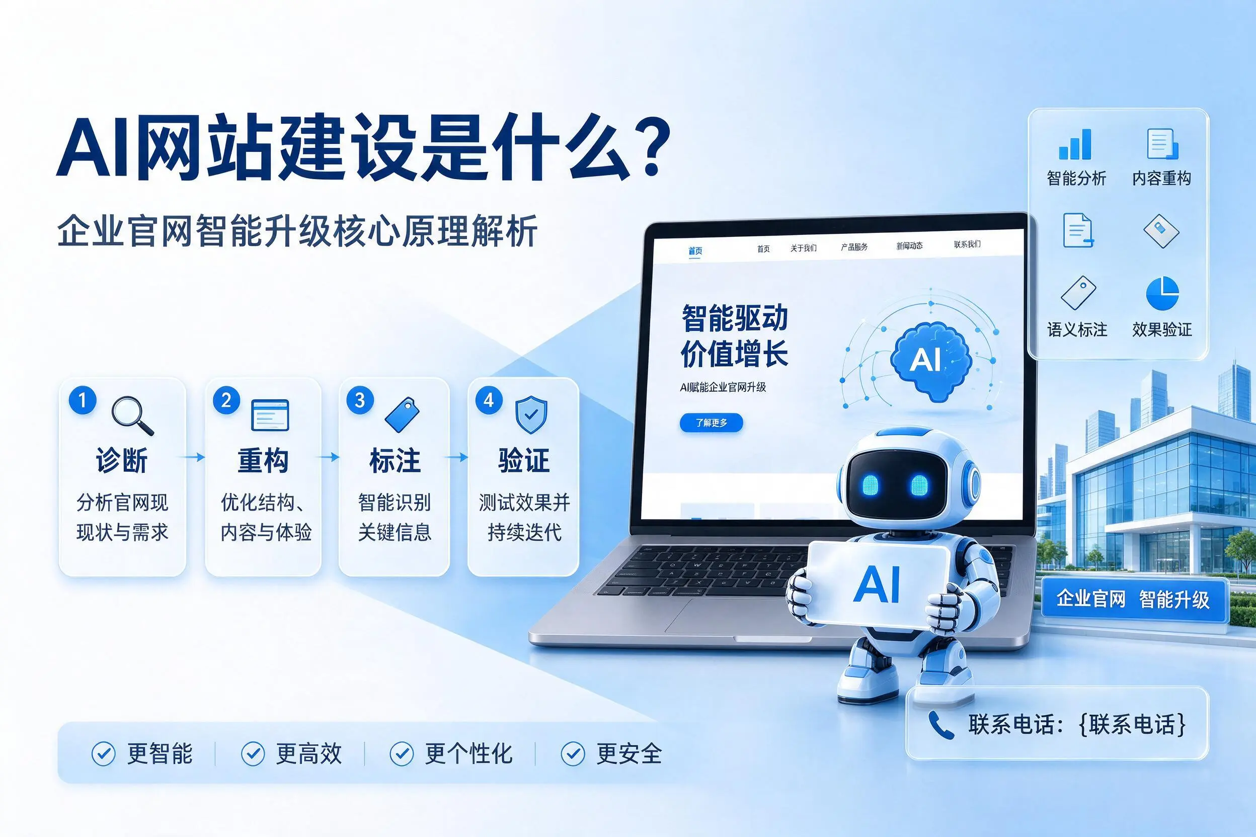 AI网站建设是什么？博尔塔拉企业官网智能升级核心原理解析