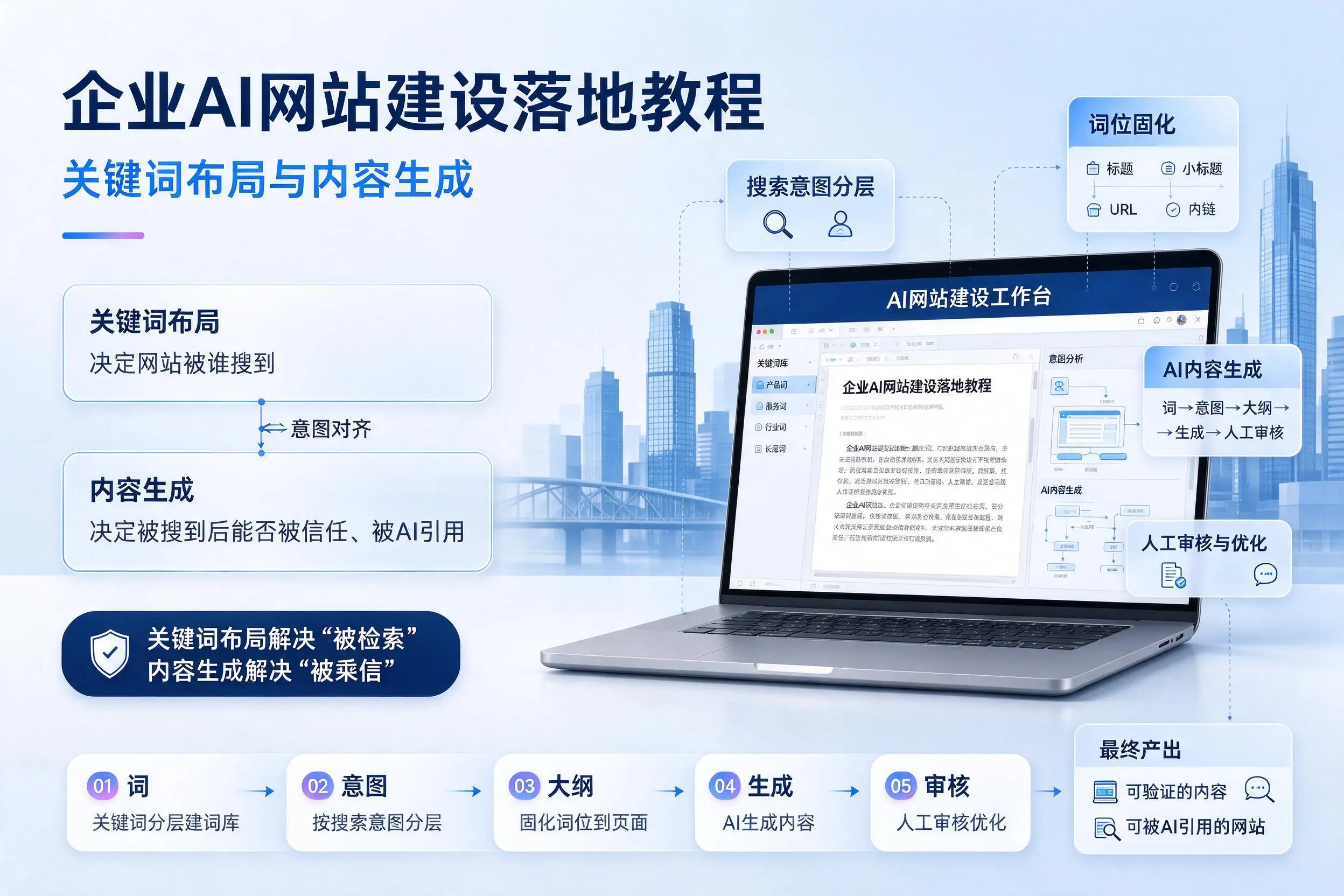 博尔塔拉企业AI网站建设落地教程：关键词布局与内容生成
